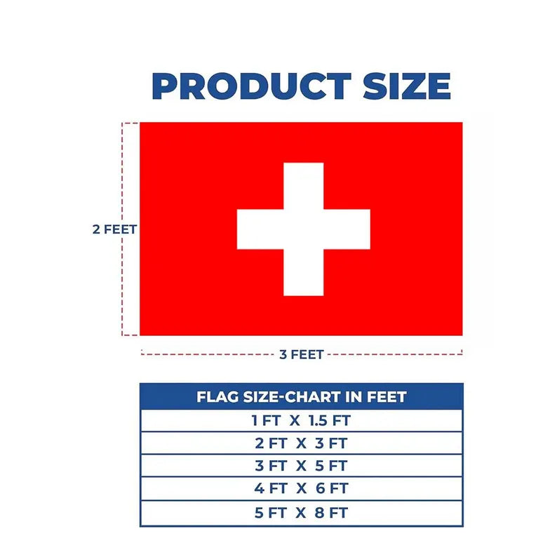 Switzerland Flag for FIFA World Cup 2026, Swiss Football Fan