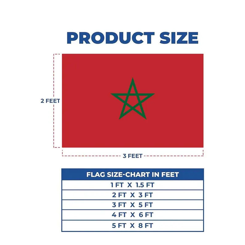 Morocco Flag for FIFA World Cup 2026, Moroccan Football Fan