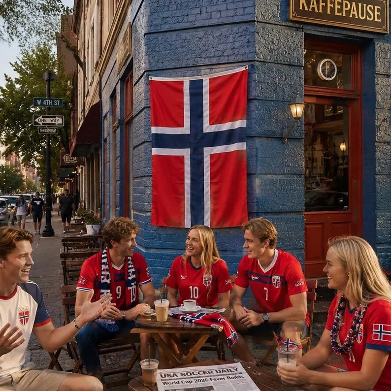 Norway Flag for FIFA World Cup 2026, Norwegian Football Fan Flag