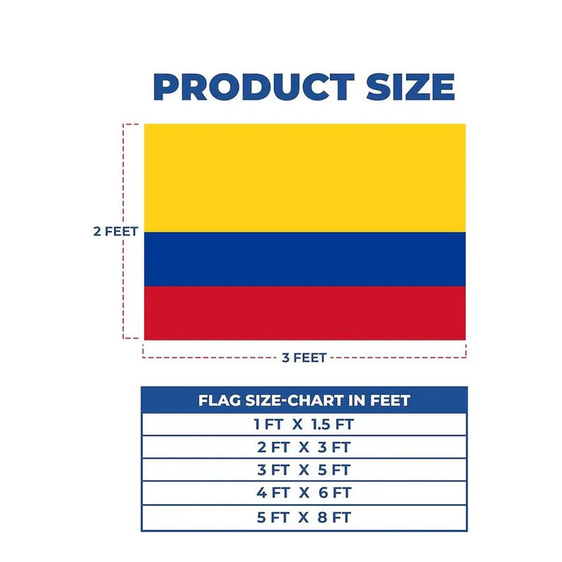 Colombia Flag, Colombian National Flag, World Cup 2026 Fan Gear