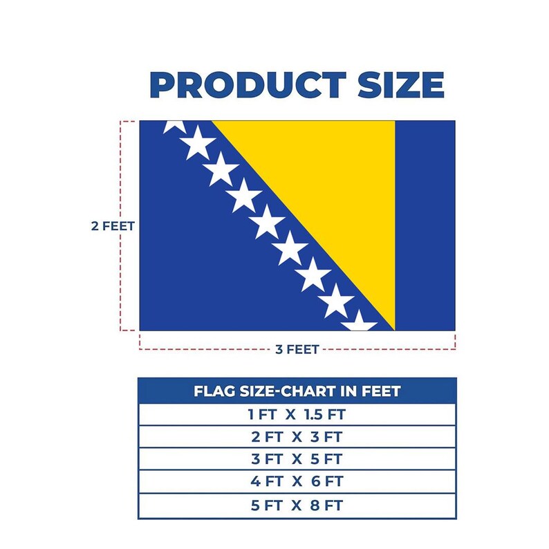Bosnia and Herzegovina Flag, Bosnian National Flag for Football Fans
