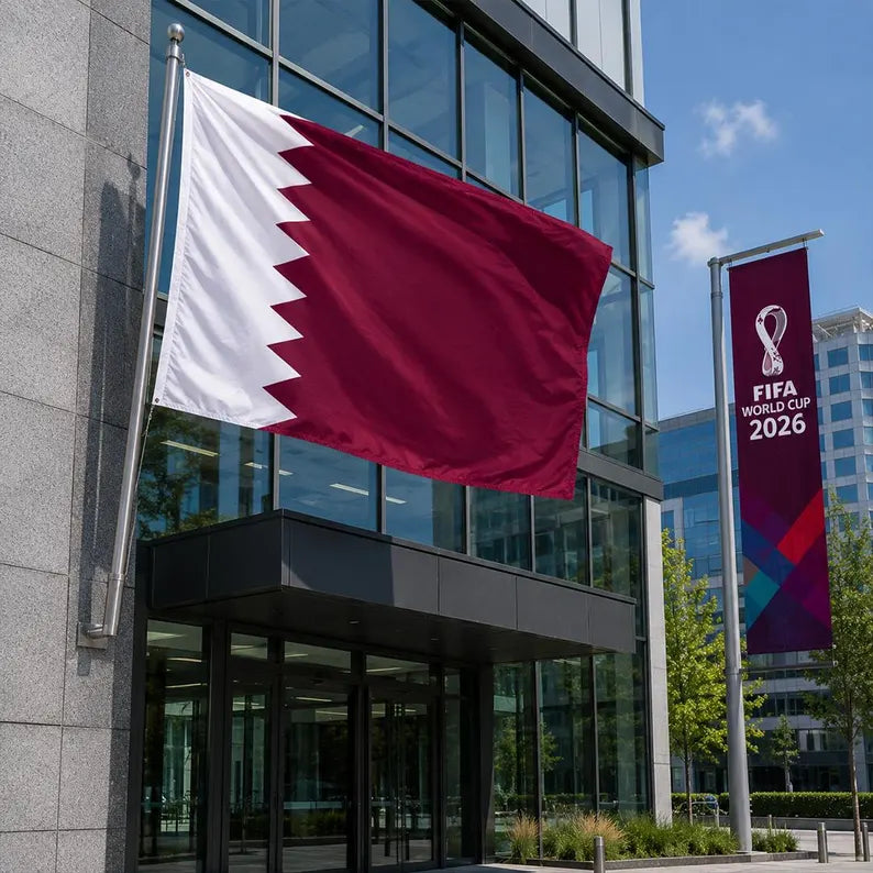 Personalized FIFA Qatar Flag, Qatar National Flag Banner