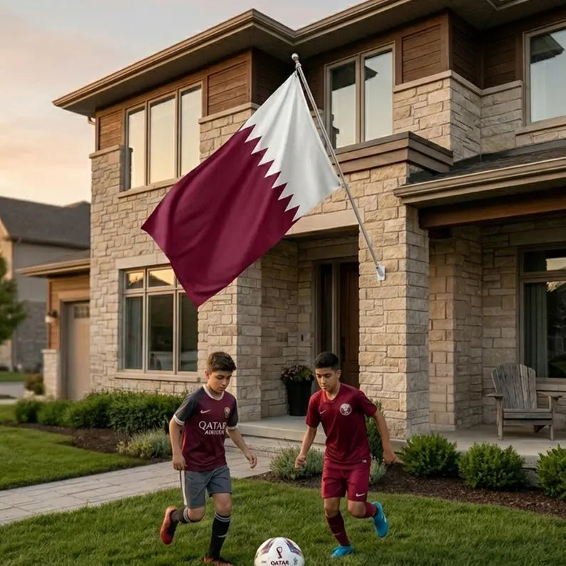 Personalized FIFA Qatar Flag, Qatar National Flag Banner