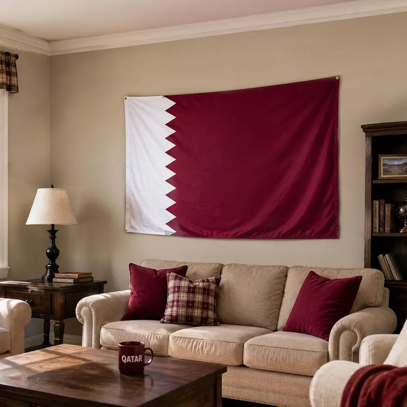 Personalized FIFA Qatar Flag, Qatar National Flag Banner