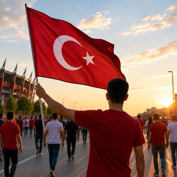 Personalized FIFA Turkey Flag, Turkish Football Fan Banner