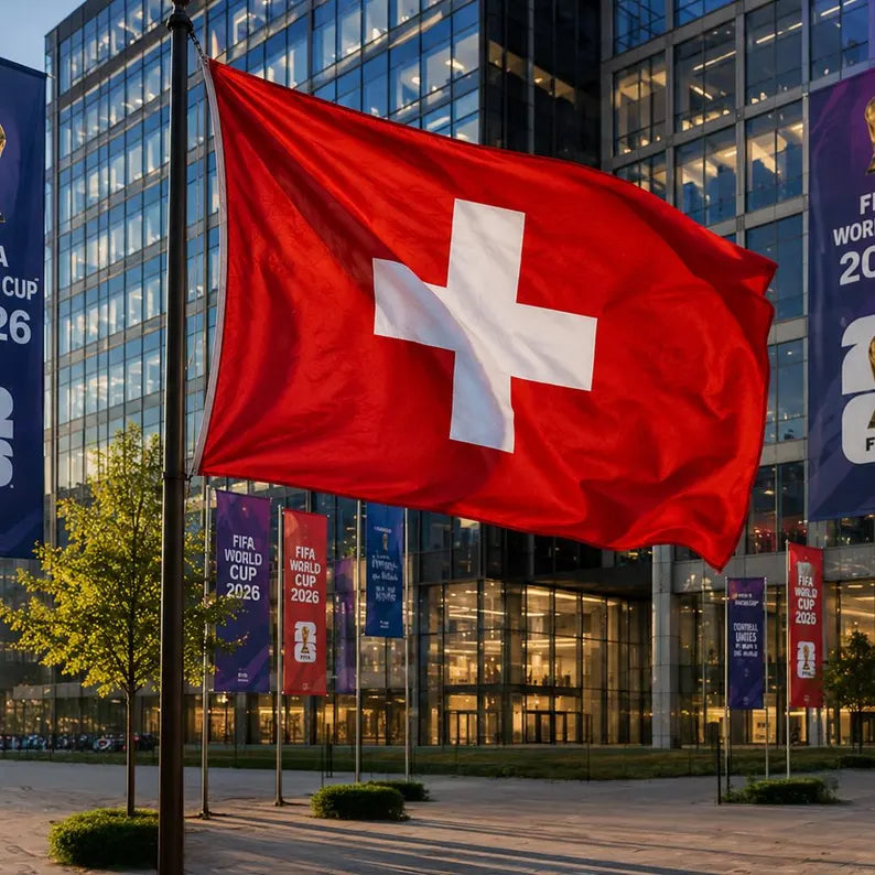 Switzerland Flag for FIFA World Cup 2026, Swiss Football Fan