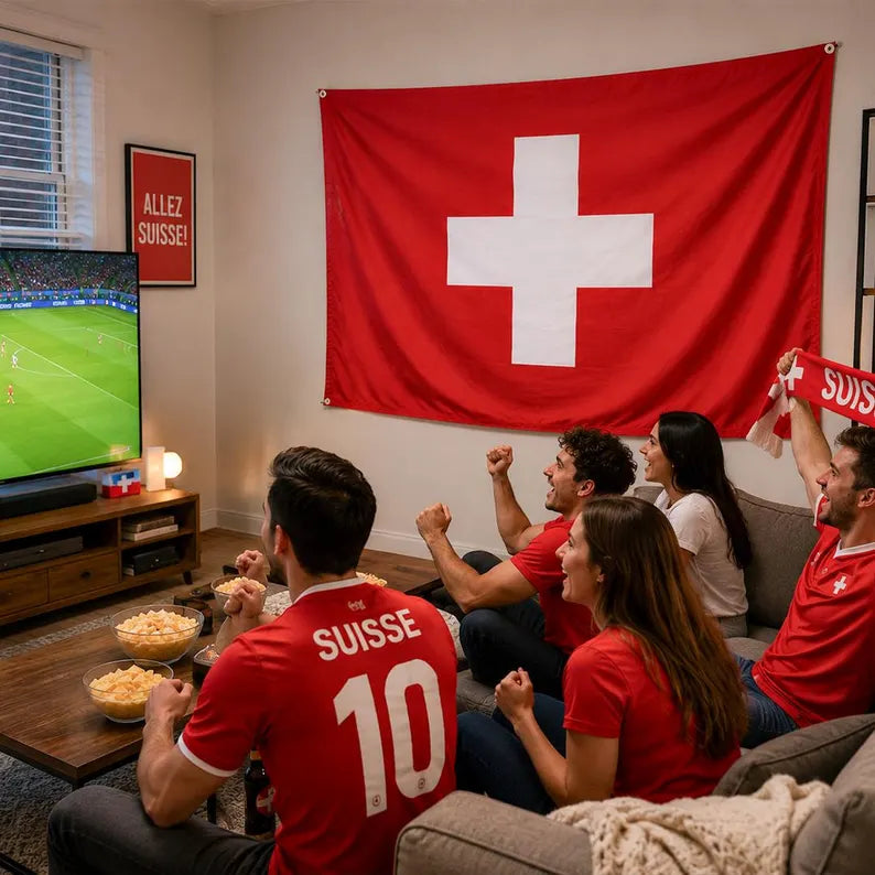 Switzerland Flag for FIFA World Cup 2026, Swiss Football Fan