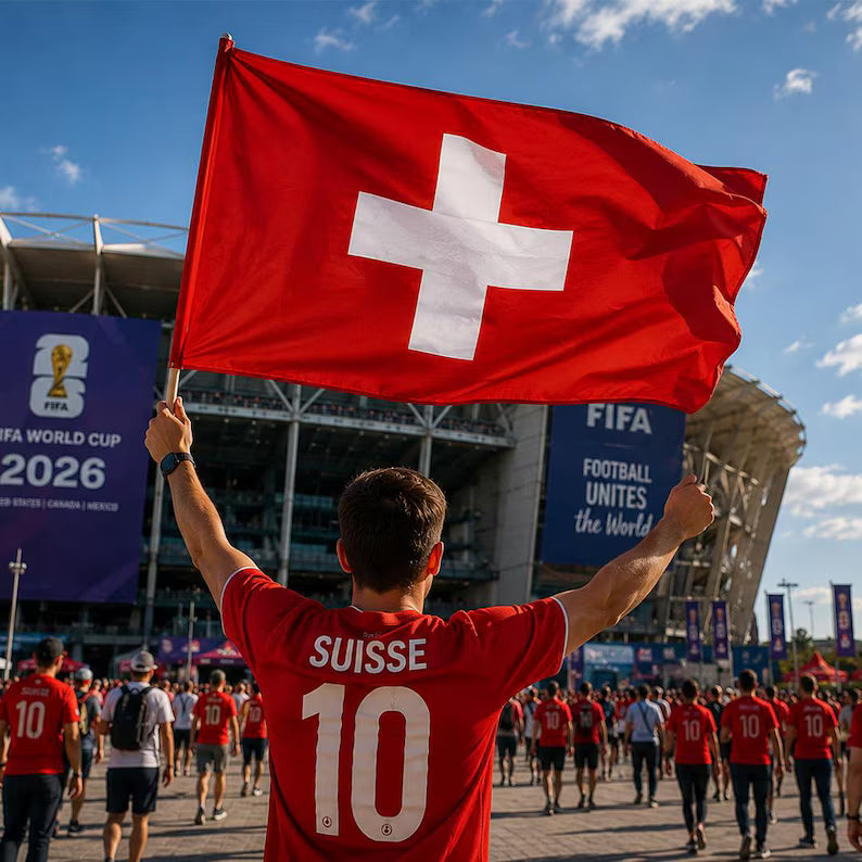 Switzerland Flag for FIFA World Cup 2026, Swiss Football Fan