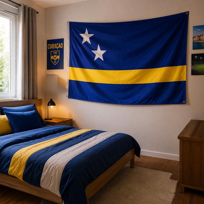 Curaçao Flag for FIFA World Cup 2026, Curaçao Football Fan