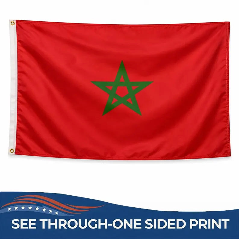 Morocco Flag for FIFA World Cup 2026, Moroccan Football Fan