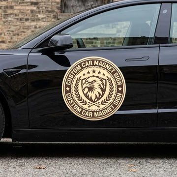 Custom Round Car Magnet Sign | Personalized Military Support Vehicle Magnet