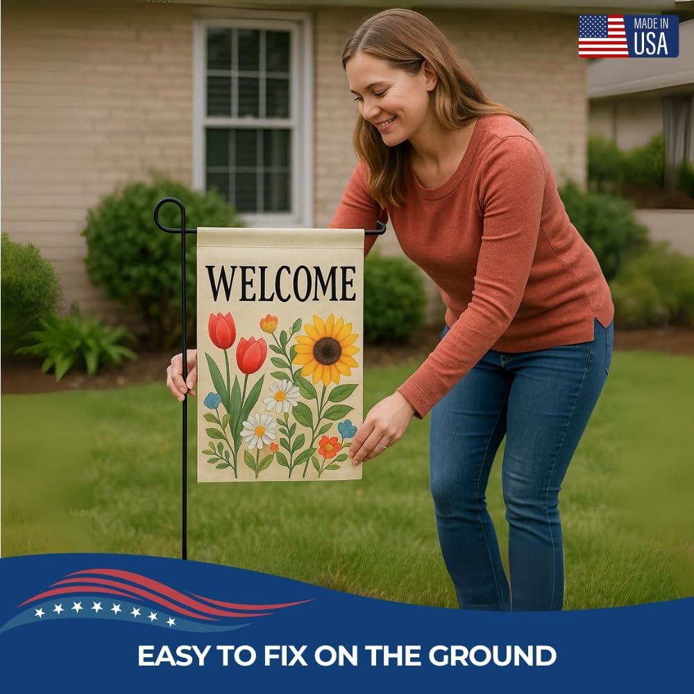 DC Custom Garden Flag with Stand, Double Sided custom yard flag
