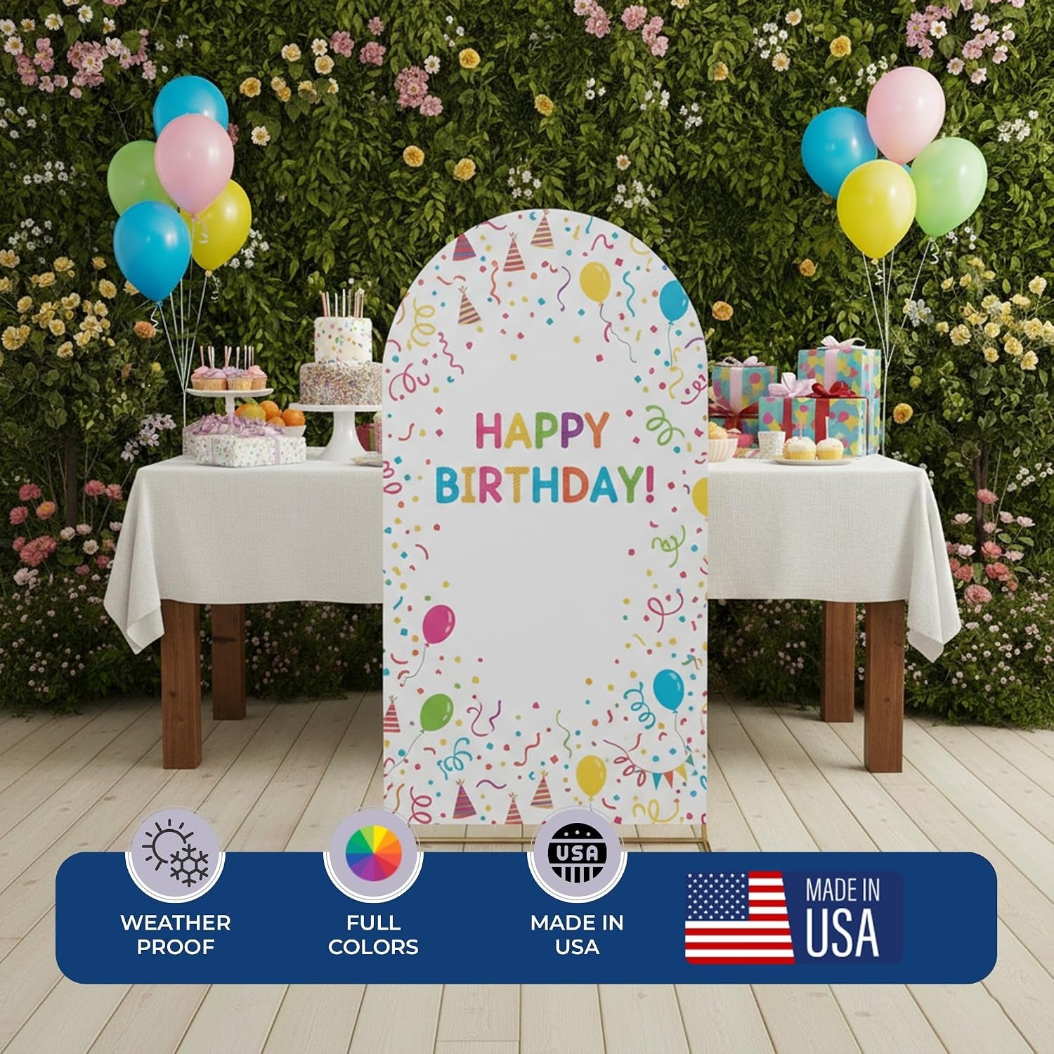 DC Custom Arch Backdrop Cover, Double Sided Custom Arch Covers