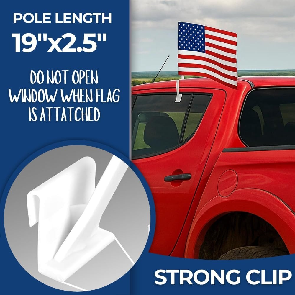 DC Custom Car Flag Pole Window Custom Flag with Picture