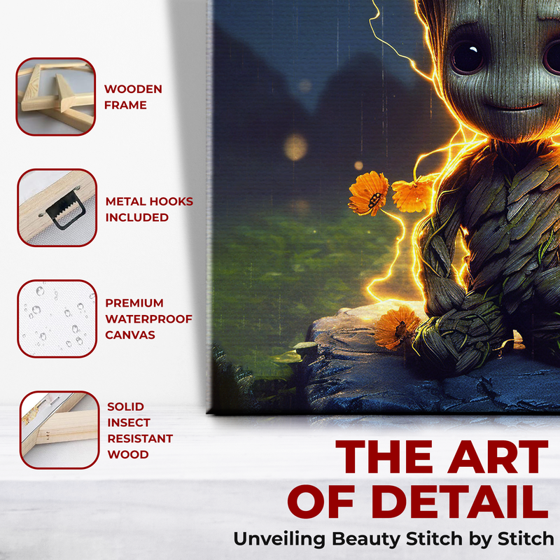 BABY GROOT WALL CANVAS DECOR