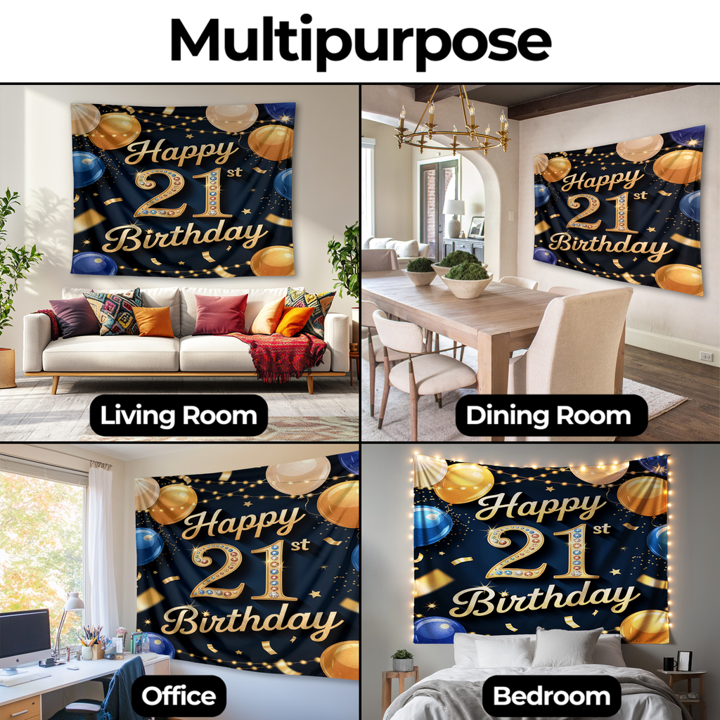 21ST BIRTHDAY WALL TAPESTRY