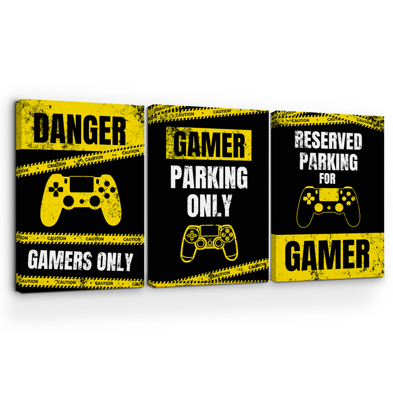 GAMER PARKING ONLY CANVAS DECOR