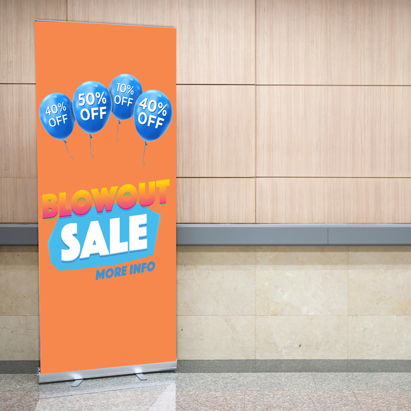 BLOW OUT SALE BANNER RETRACTABLE