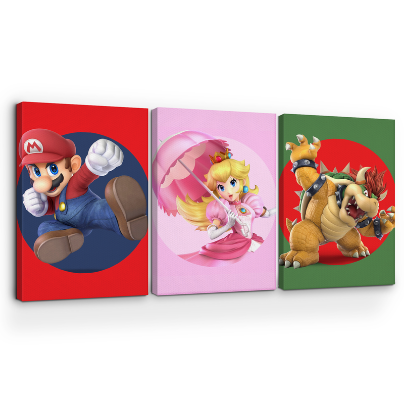 SUPER MARIO SMASH FIGHTERS CANVAS DECOR