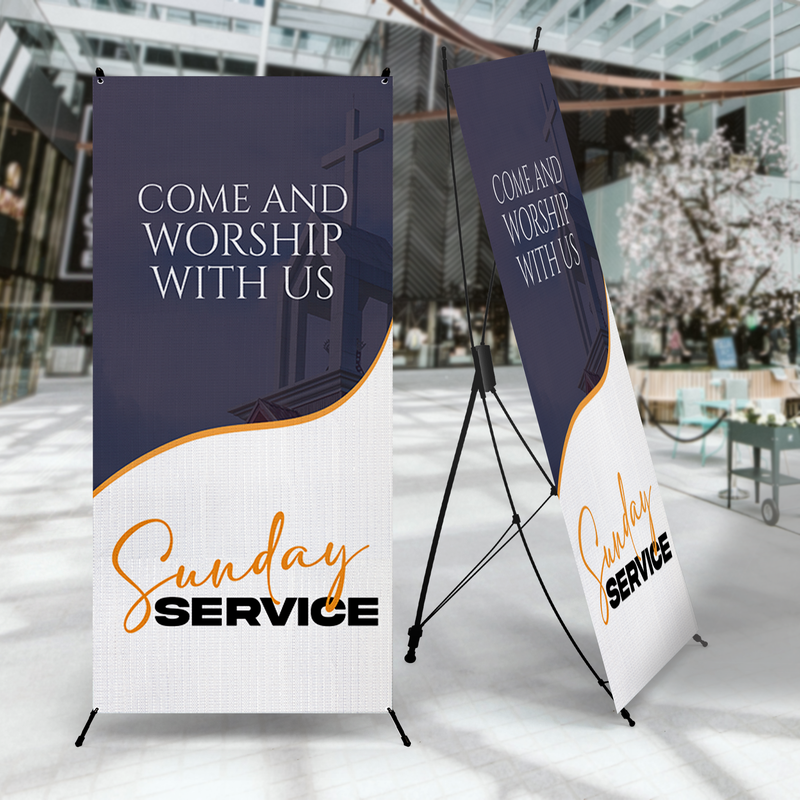 WORSHIP SUNDAY SERVICE X-BANNER