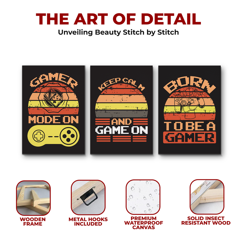 KEEP CALM & GAME ON CANVAS DECOR