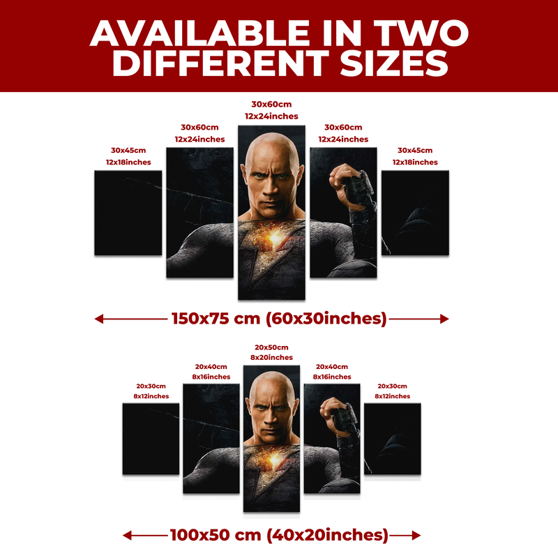 BLACK ADAM THE MOVIE WALL CANVAS