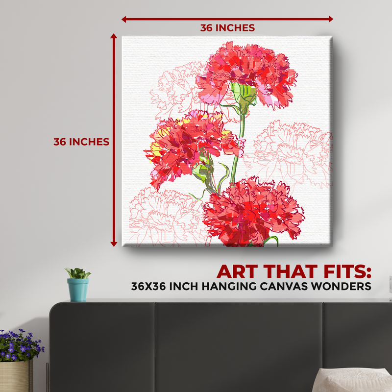 CARNATION SPLASH ART CANVAS