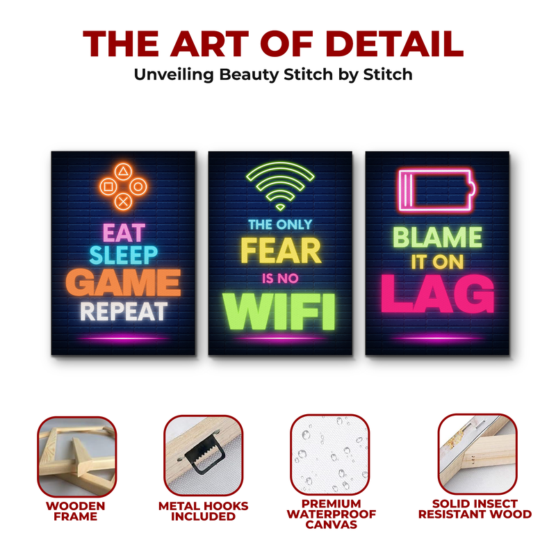 THE ONLY FEAR IS NO WIFI CANVAS DECOR