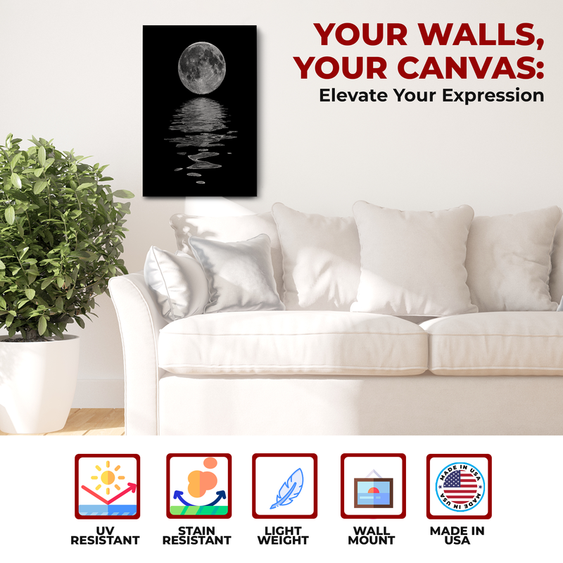 FULL MOON & THE SEA CANVAS DECOR