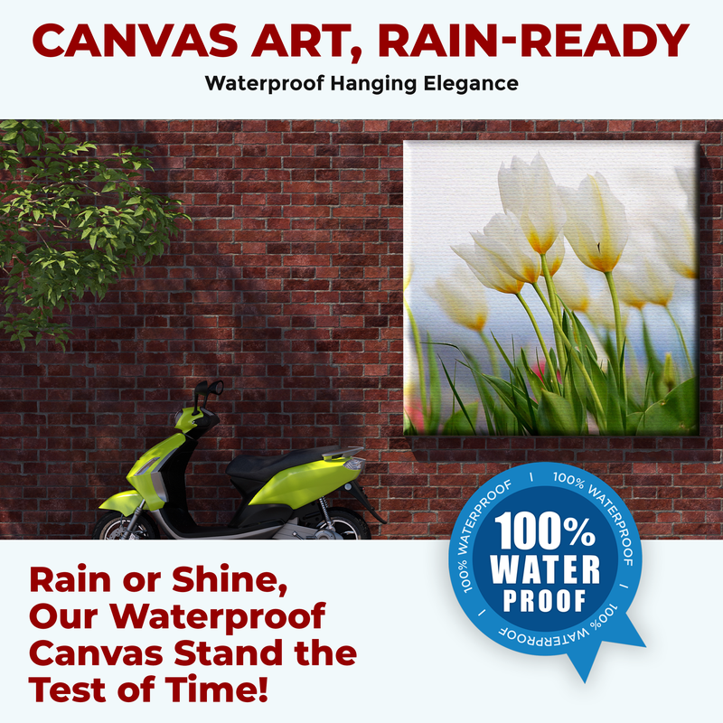 WHITE GRAY FLOWER CANVAS