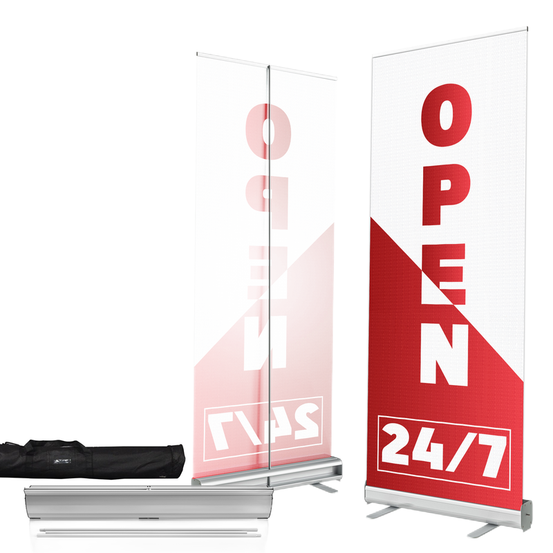 OPEN 24/7 BANNER RETRACTABLE
