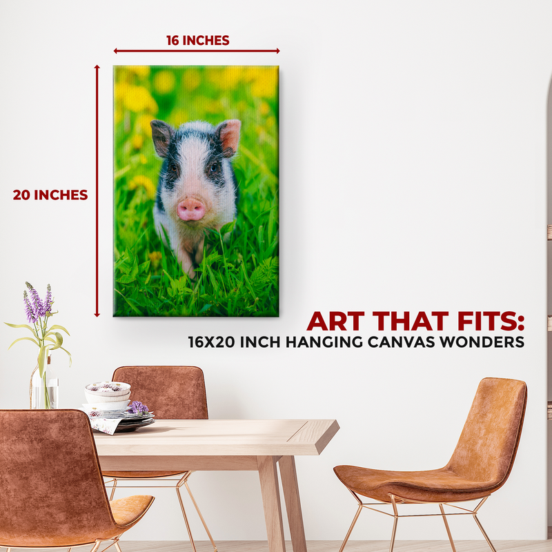 MINI PIG DECOR CANVAS
