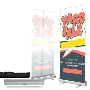 YARD SALE BANNER RETRACTABLE