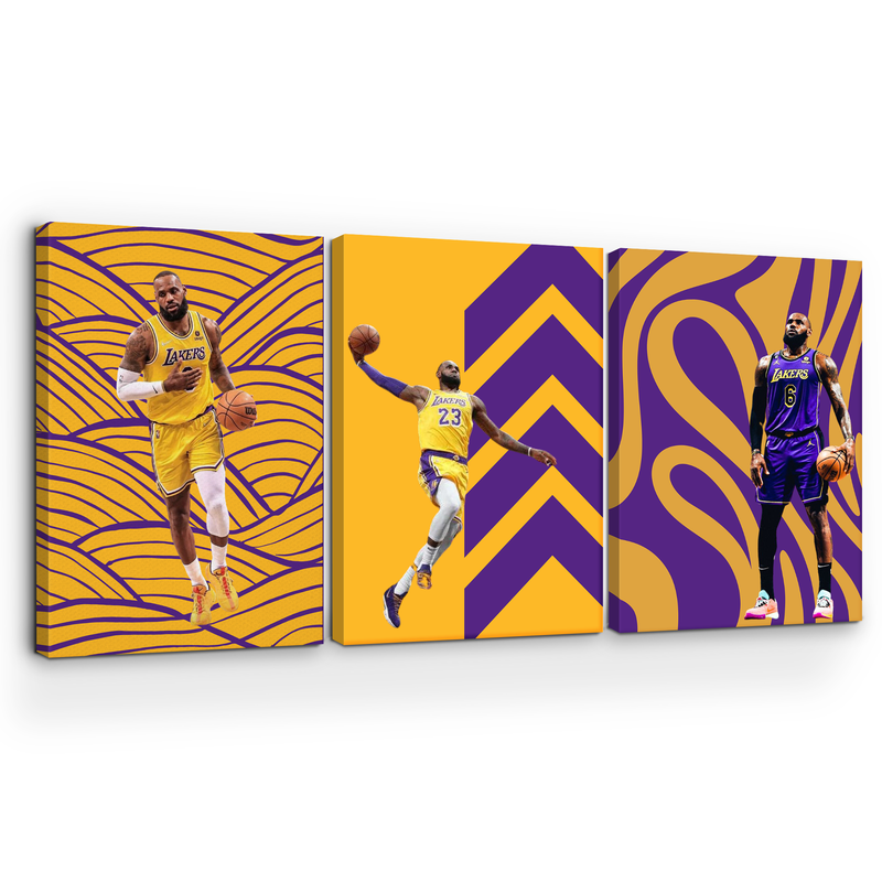 JAMES/ LAKERS WALL CANVAS