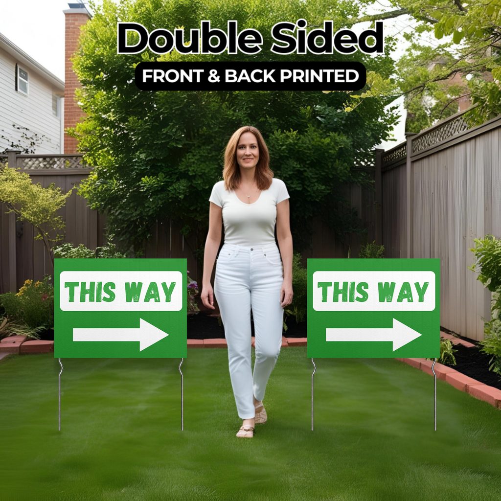 THIS WAY YARD SIGN