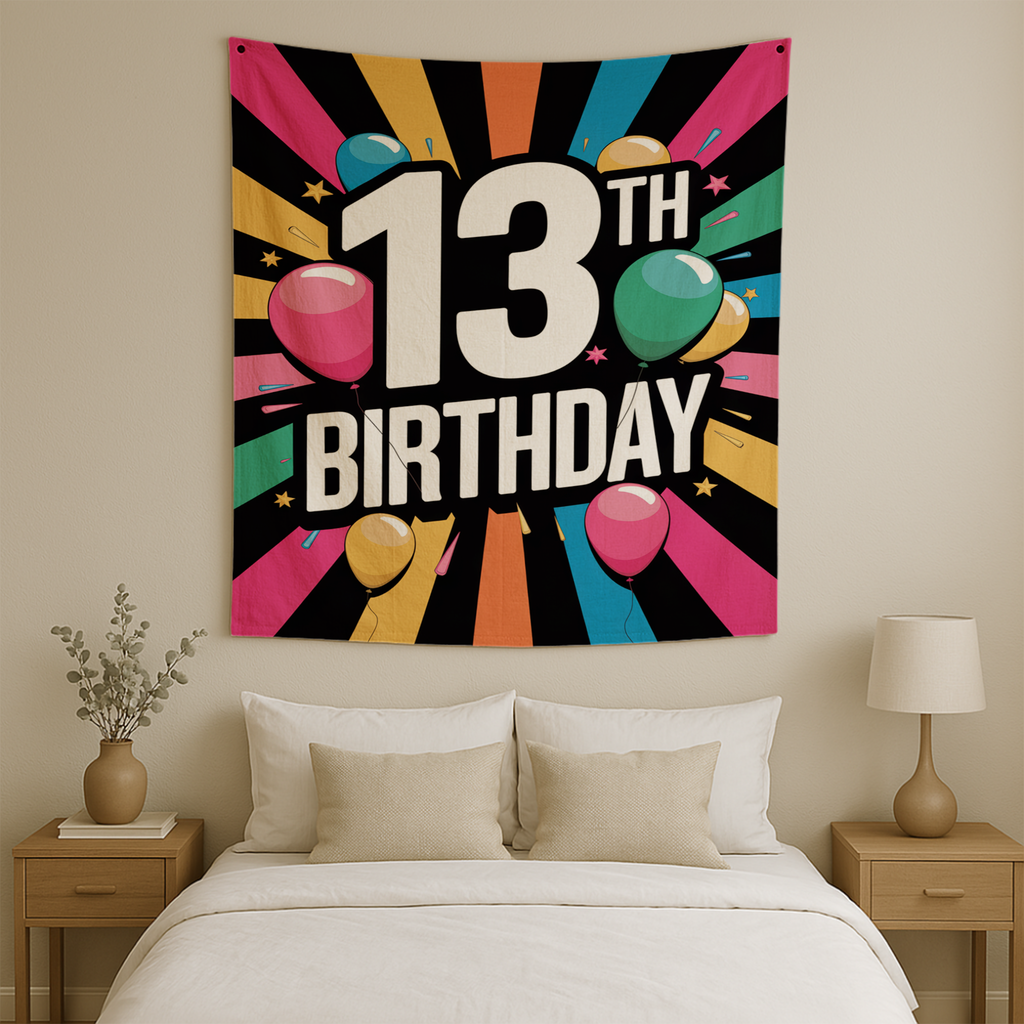 13TH BIRTHDAY WALL TAPESTRY