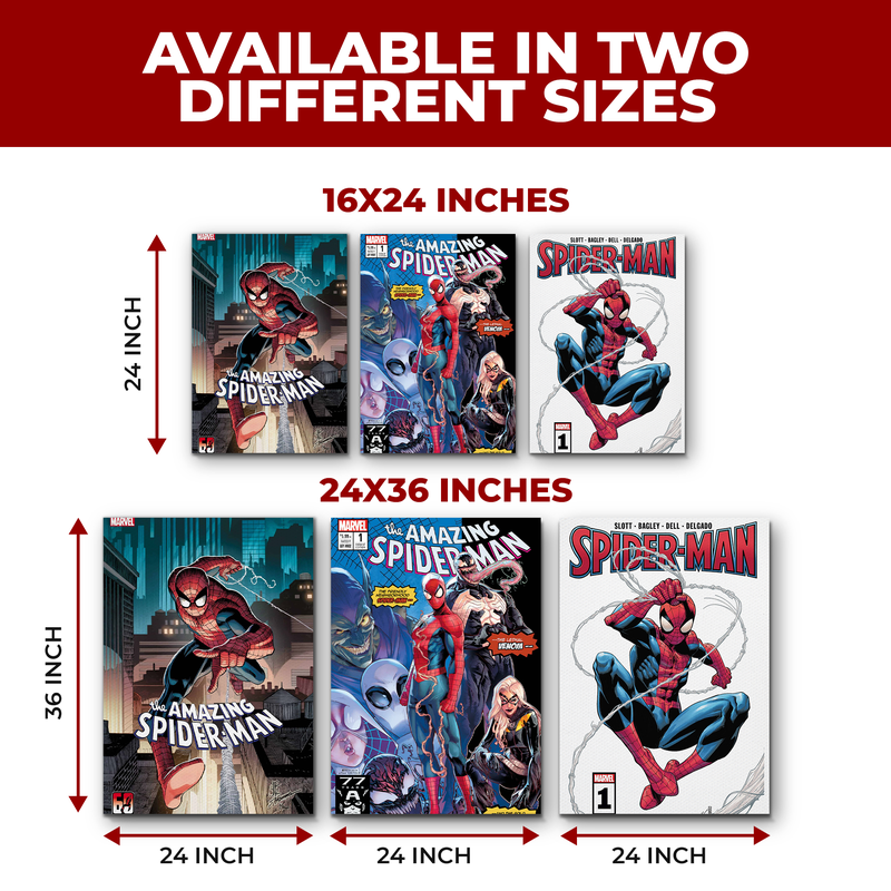 SPIDERMAN COMICS CANVAS DECOR