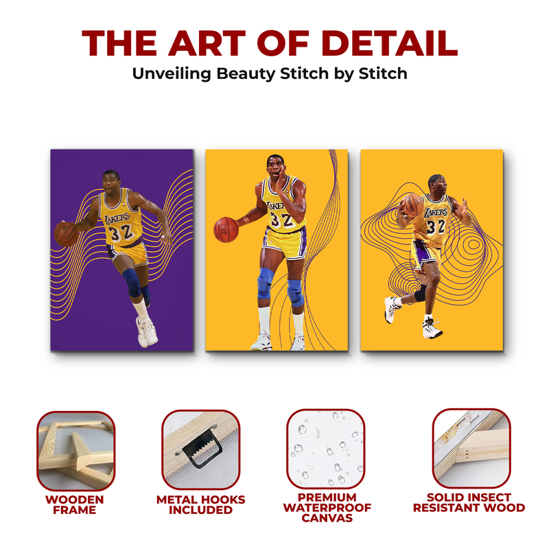 JOHNSON/ LAKERS WALL CANVAS