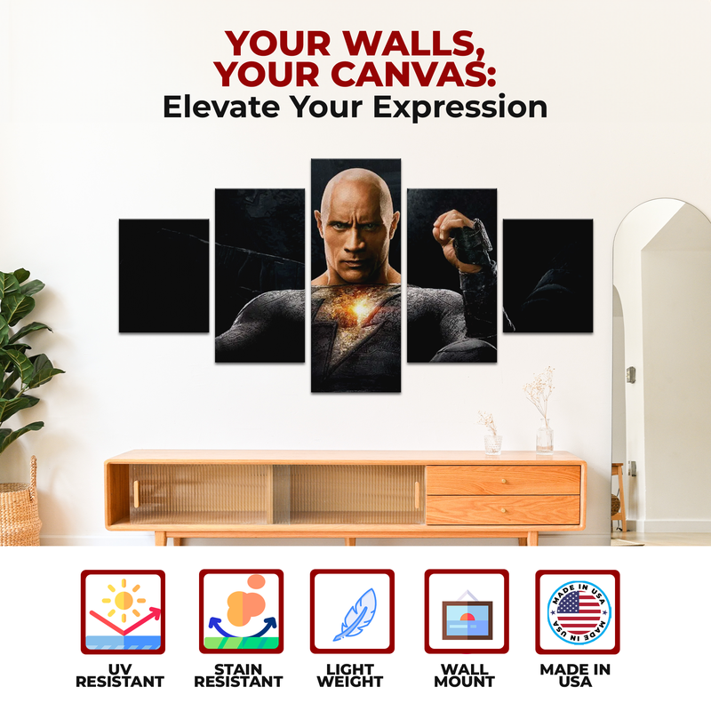 BLACK ADAM THE MOVIE WALL CANVAS