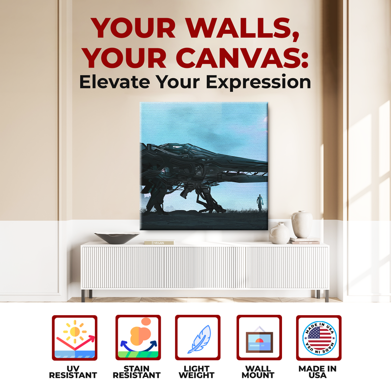 SPACESHIP WALL CANVAS DECOR