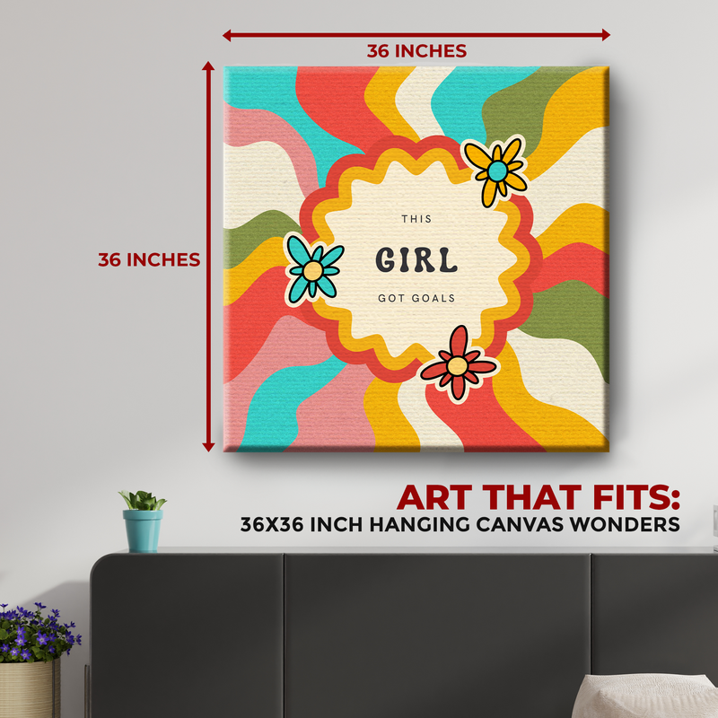 THIS GIRL GOT GOALS DECOR CANVAS