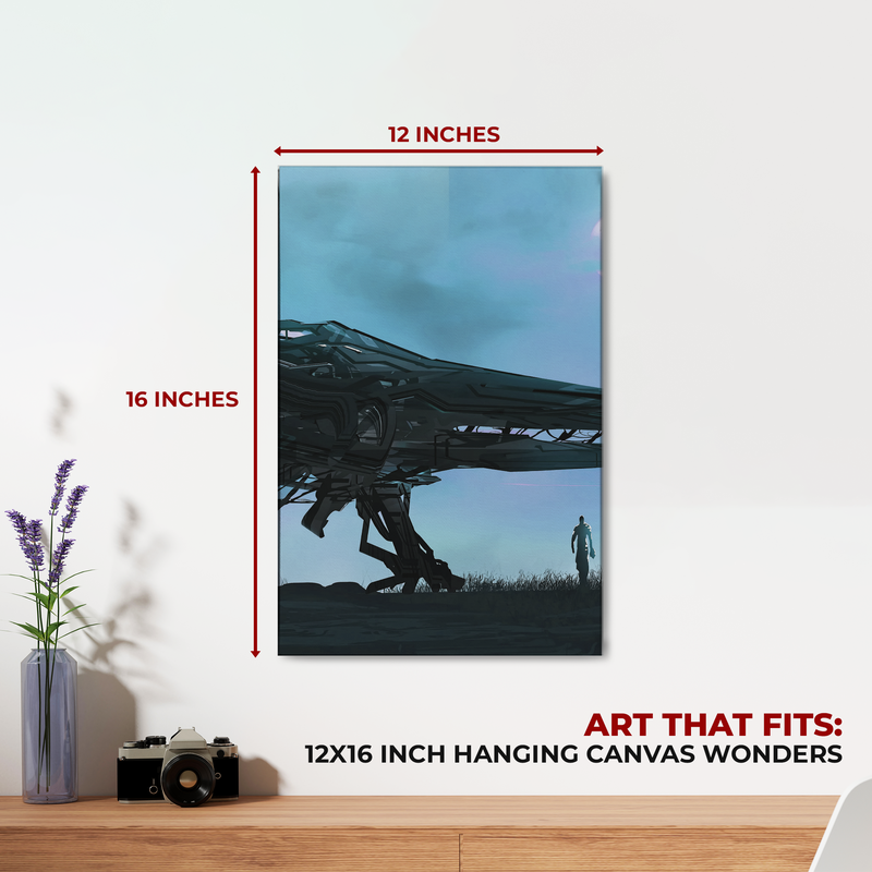 SPACESHIP WALL CANVAS DECOR