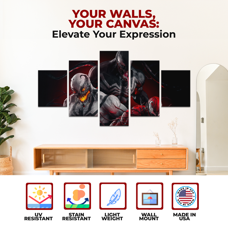 VENOM & CARNAGE TRIO WALL CANVAS