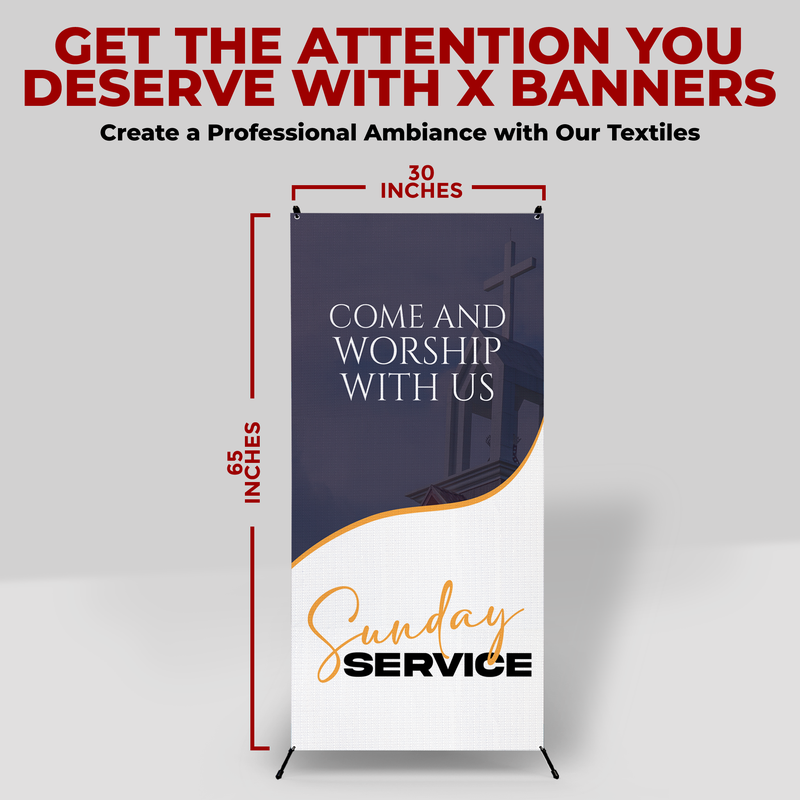 WORSHIP SUNDAY SERVICE X-BANNER