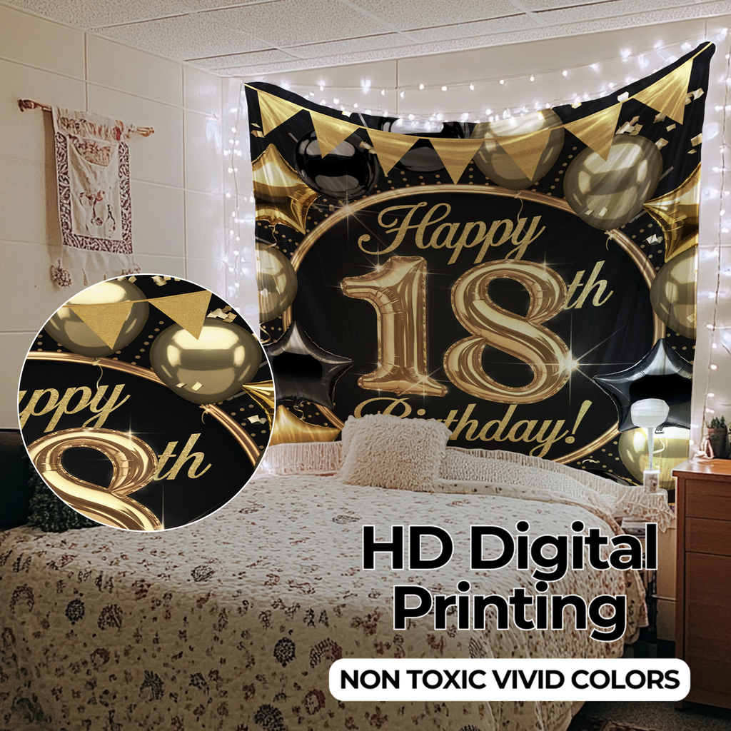 18TH BIRTHDAY WALL TAPESTRY