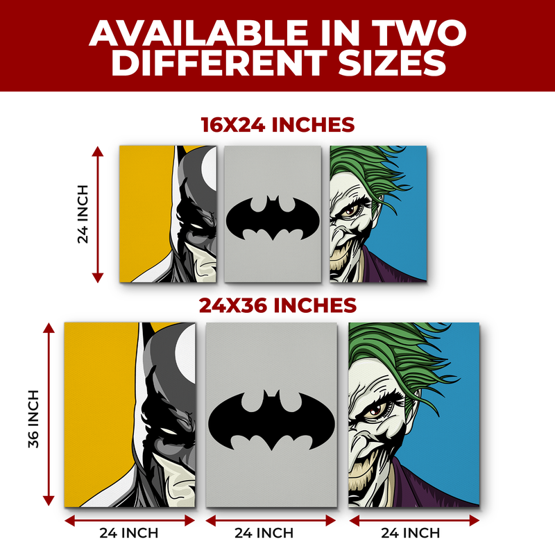 BATMAN & JOKER WALL CANVAS