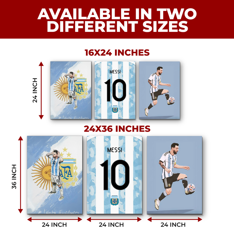 MESSI ARGENTINA PLAYER WALL CANVAS
