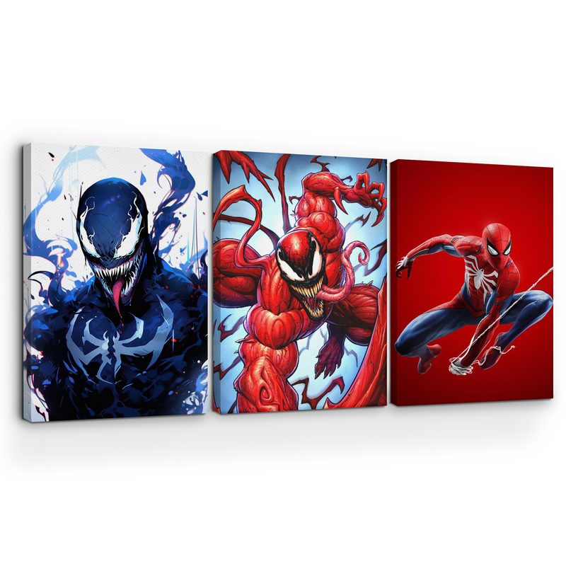CARNAGE, VENOM & SPIDERMAN CANVAS DECOR