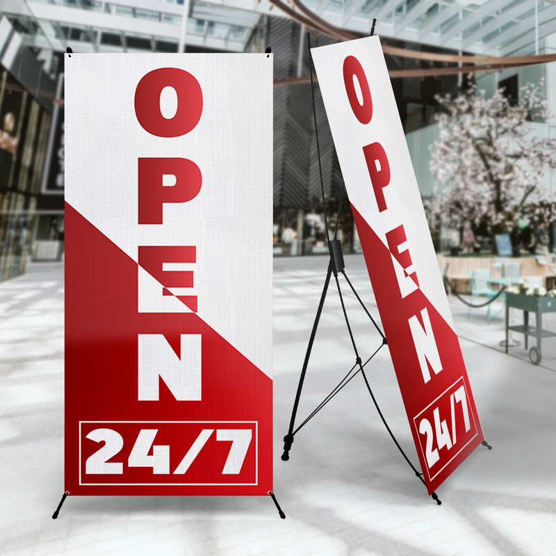 OPEN 24/7 X-BANNER