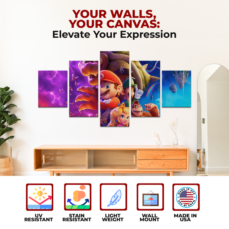 SUPER MARIO BROS THE MOVIE WALL CANVAS